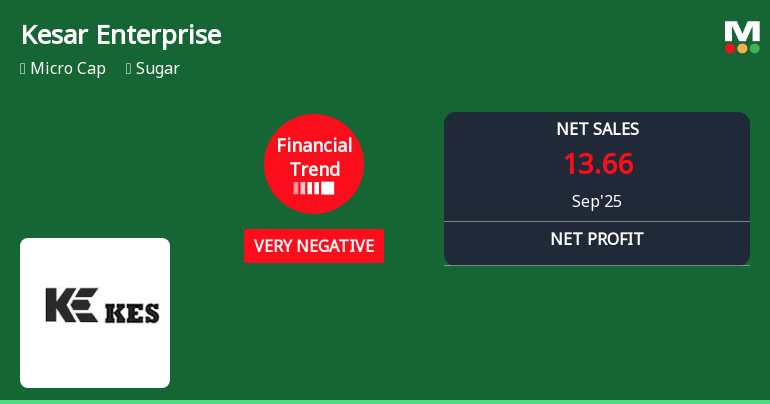 Kesar Enterprises Quarterly Performance Highlights Financial Challenges Amid Sector Trends