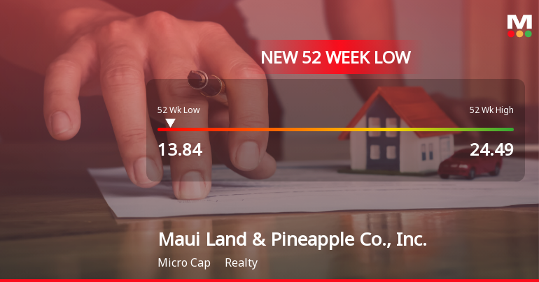 Maui Land & Pineapple Co. Hits New 52-Week Low at $13.84