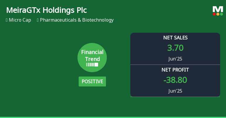 MeiraGTx Holdings Plc Announces Revision in Its Stock Evaluation Amid Financial Trends