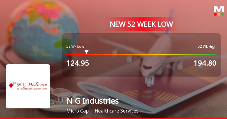 N G Industries Hits New 52-Week Low at Rs. 124.95