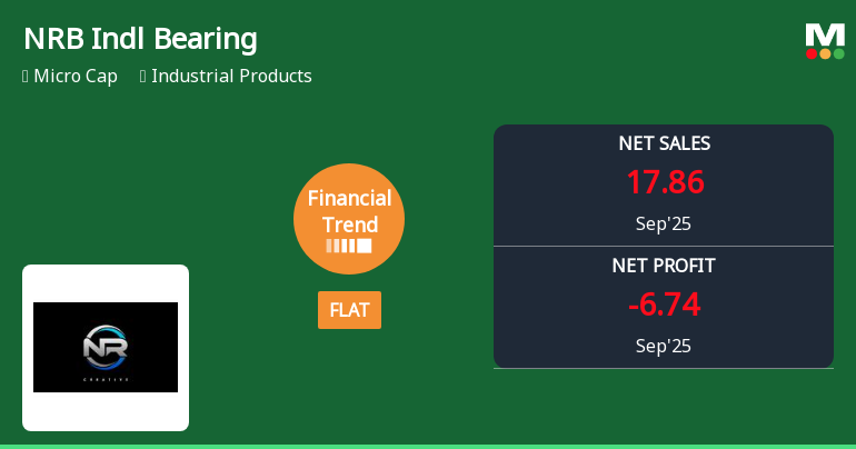 NRB Industrial Bearings Faces Financial Challenges Amid Mixed Market Performance Trends