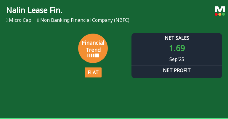 Nalin Lease Finance Faces Operational Challenges Amid Mixed Market Performance Trends