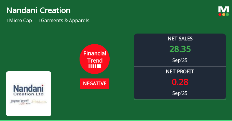 Nandani Creation Faces Financial Struggles Amid Record Net Sales and Declining Profitability