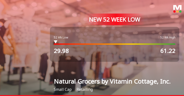 Natural Grocers Hits 52-Week Low as Stock Drops to $29.98
