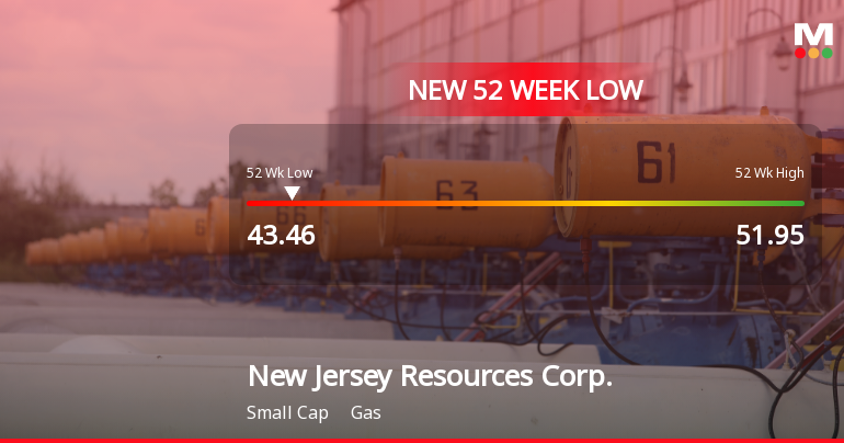 New Jersey Resources Corp. Stock Hits 52-Week Low at USD 43.46