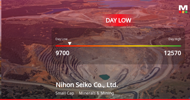 Nihon Seiko Stock Hits Day Low at JPY 9,700 Amid Price Pressure