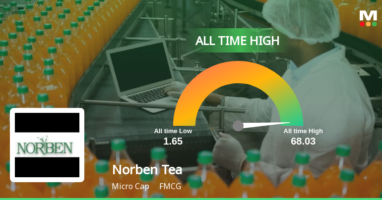 Norben Tea & Exports Hits All-Time High at Rs.68.03, Marking a Remarkable Rally