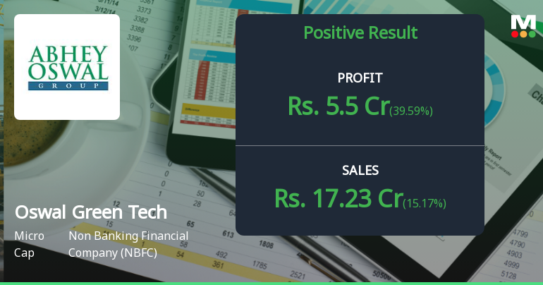 Oswal Green Tech Q2 FY26: Profit Surge Masks Underlying Operational Weakness