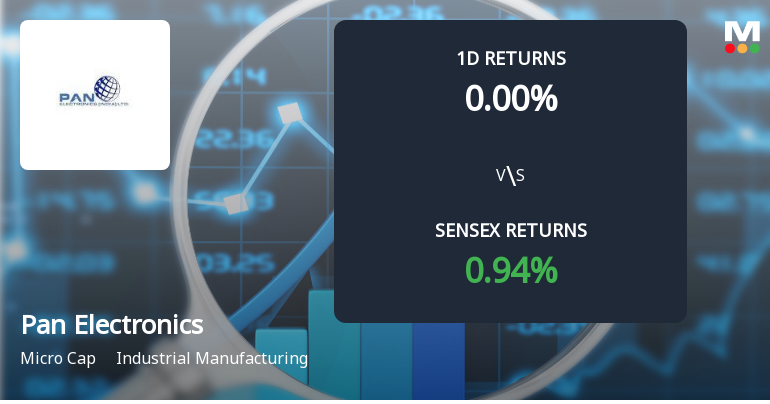 Pan Electronics (India) Sees Unprecedented Buying Interest Amid Upper Circuit Scenario