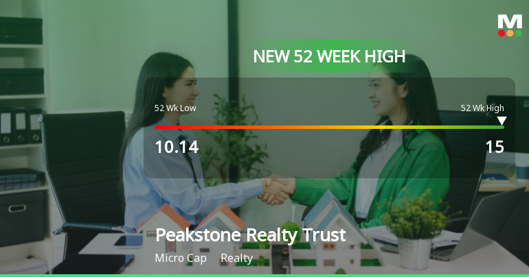 Peakstone Realty Trust Hits New 52-Week High of $15.00