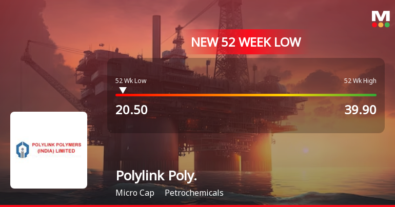 Polylink Polymers (India) Falls to 52-Week Low of Rs.20.5 Amidst Market Pressure
