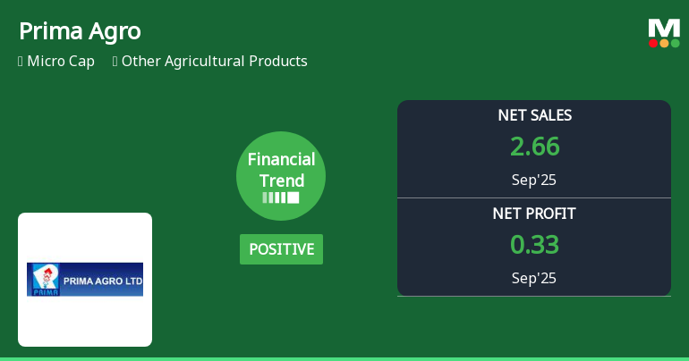 Prima Agro Reports Improved Financial Metrics Amidst Market Performance Challenges