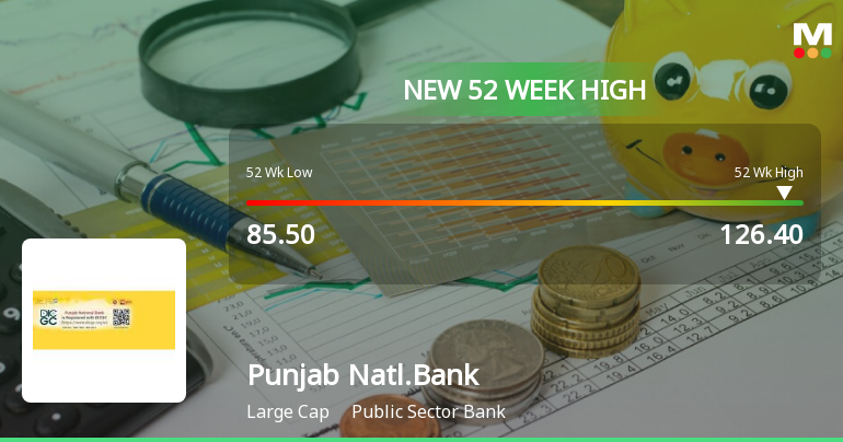 Punjab National Bank Hits New 52-Week High of Rs.126.4