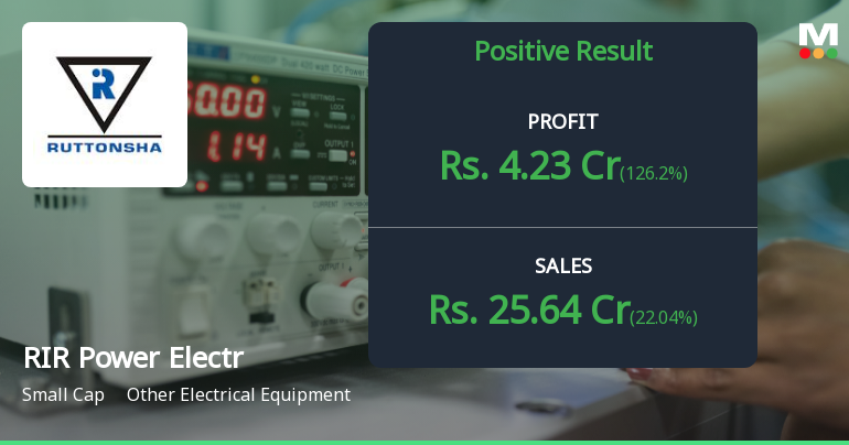 RIR Power Electronics Q2 FY26: Profit Surge Masks Valuation Concerns