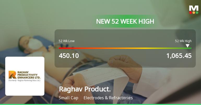 Raghav Productivity Enhancers Hits New 52-Week High at Rs.1065.45