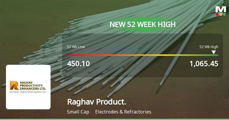 Raghav Productivity Enhancers Hits New 52-Week High at Rs.1065.45