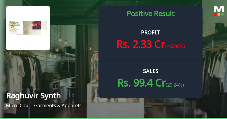 Raghuvir Synthetics Q2 FY26: Sharp Profit Decline Amid Revenue Growth Raises Concerns