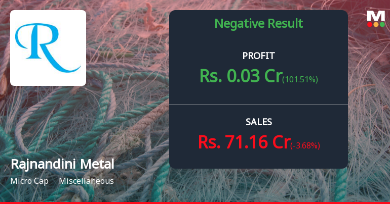 Rajnandini Metal Q2 FY26: Steep Revenue Decline and Wafer-Thin Margins Trigger Concerns
