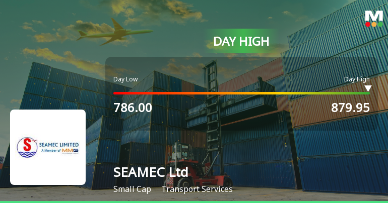 SEAMEC Ltd Soars 8.4%, Hits Intraday High of Rs 879.7