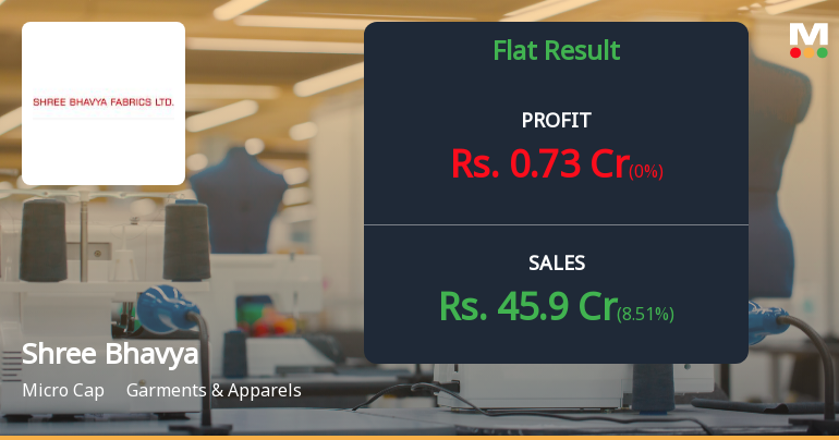 Shree Bhavya Fabrics Q2 FY26: Profit Holds Steady as Revenue Pressures Persist