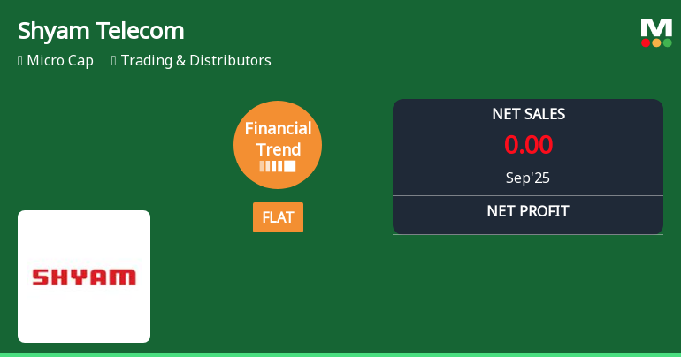 Shyam Telecom Financial Trend Update: Quarterly Performance and Market Context
