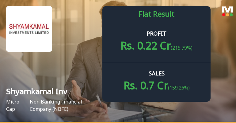 Shyamkamal Investments Q2 FY26: Micro-Cap NBFC Returns to Profit But Faces Structural Headwinds