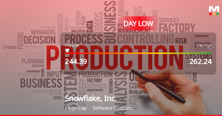 Snowflake, Inc. Hits Day Low of $244.39 Amid Price Pressure