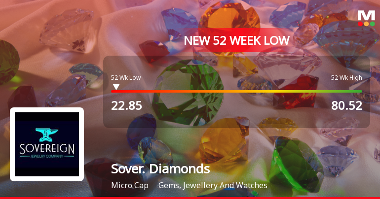 Sovereign Diamonds Stock Falls to 52-Week Low of Rs.22.85