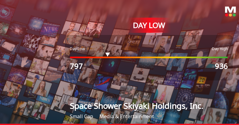 Space Shower Skiyaki Hits Day Low at JPY 797 Amid Price Pressure