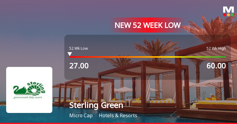 Sterling Green Woods Stock Falls to 52-Week Low of Rs.27 Amid Market Pressure
