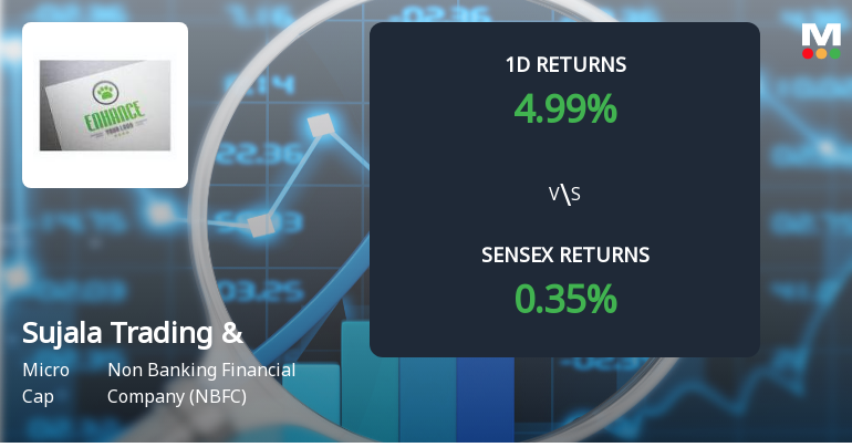 Sujala Trading & Holdings Ltd Surges 4.99% Today, Reaching Intraday High of Rs 76.61