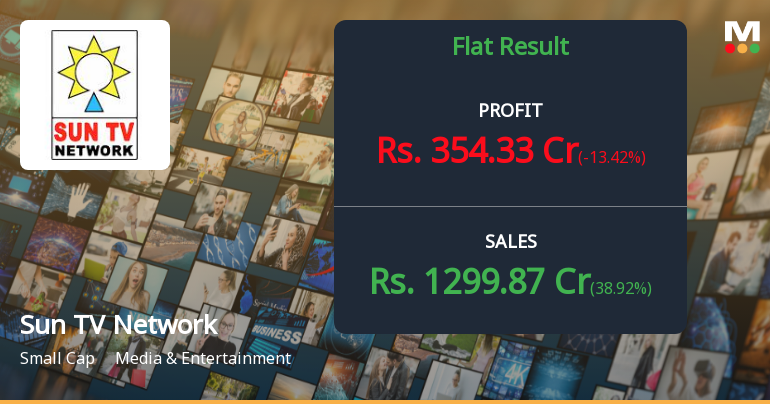 Sun TV Network Q2 FY26: Profit Plunges 33% Despite Revenue Gains as Depreciation Spike Weighs