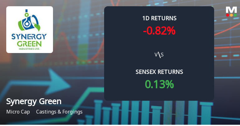 Synergy Green Industries Faces Intense Selling Pressure Amid Market Volatility