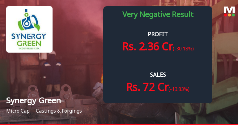 Synergy Green Industries Q2 FY26: Revenue Decline and Margin Pressure Weigh on Profitability