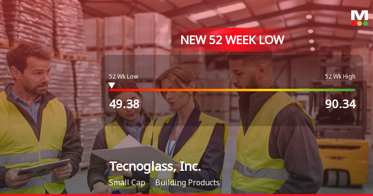 Tecnoglass, Inc. Hits New 52-Week Low at $49.38 Amid Market Volatility