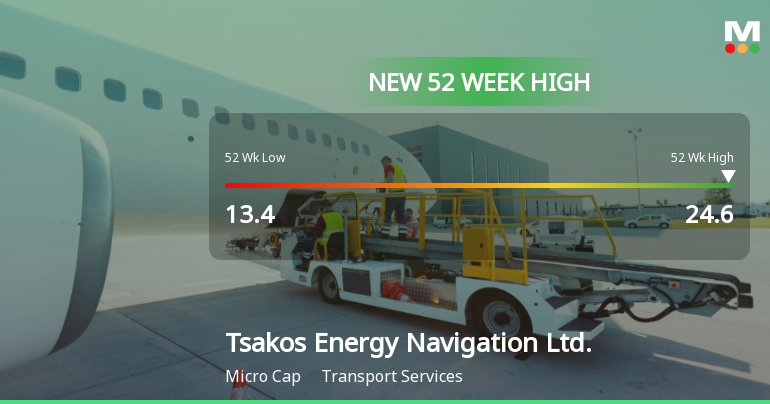 Tsakos Energy Navigation Hits New 52-Week High at $24.60
