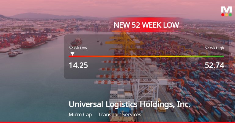 Universal Logistics Holdings Hits New 52-Week Low at $14.25