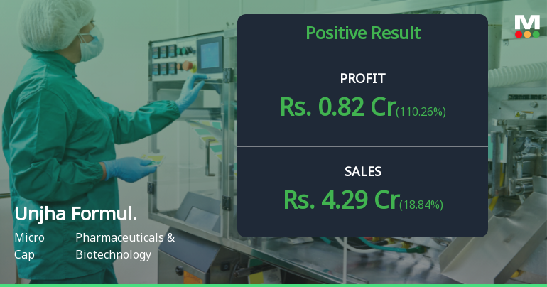 Unjha Formulations Q2 FY26: Micro-Cap Pharma Posts Highest Quarterly Profit Despite Valuation Concerns