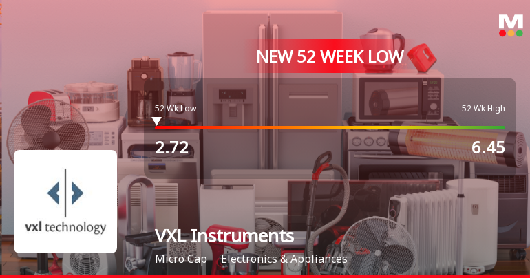 VXL Instruments Falls to 52-Week Low of Rs.2.72 Amidst Continued Underperformance