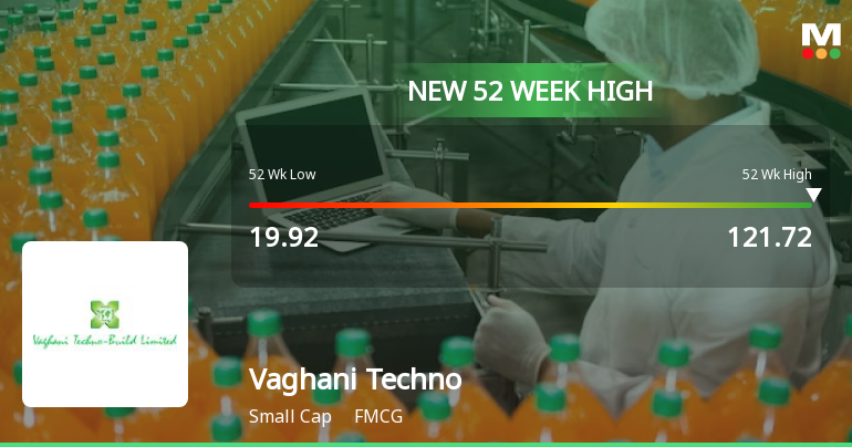 Vaghani Techno-Build Hits New 52-Week High at Rs.121.35