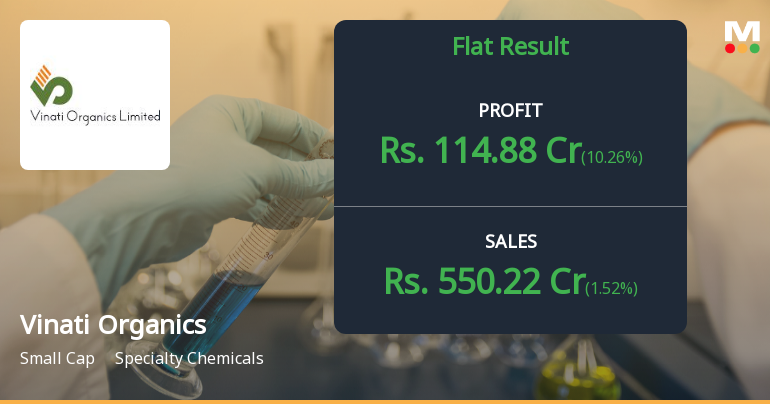 Vinati Organics Q2 FY26: Margin Expansion Drives Profit Growth Despite Flat Revenue