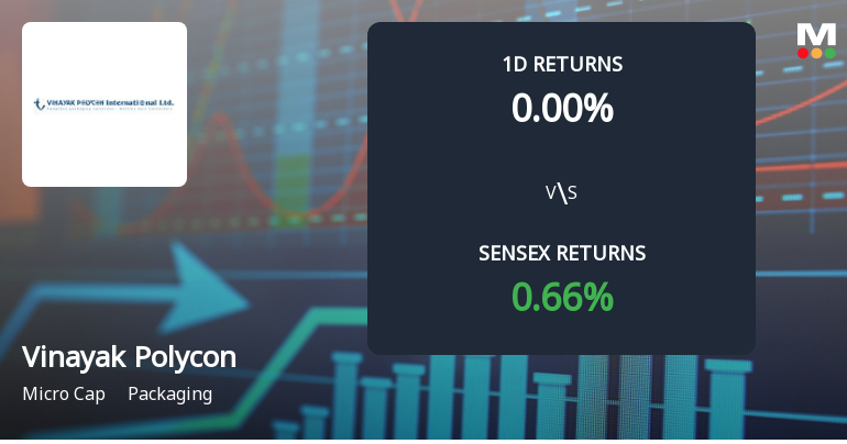 Vinayak Polycon International Faces Intense Selling Pressure Amidst Consecutive Losses
