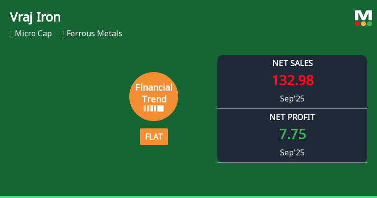 Vraj Iron & Steel Shows Sales Growth Amid Profitability Challenges and Market Discrepancies