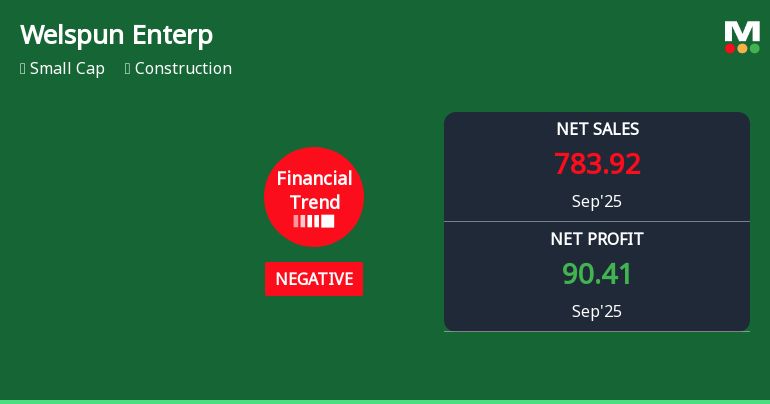 Welspun Enterprises Faces Mixed Financial Trends Amid Performance Challenges and Efficiency Gains