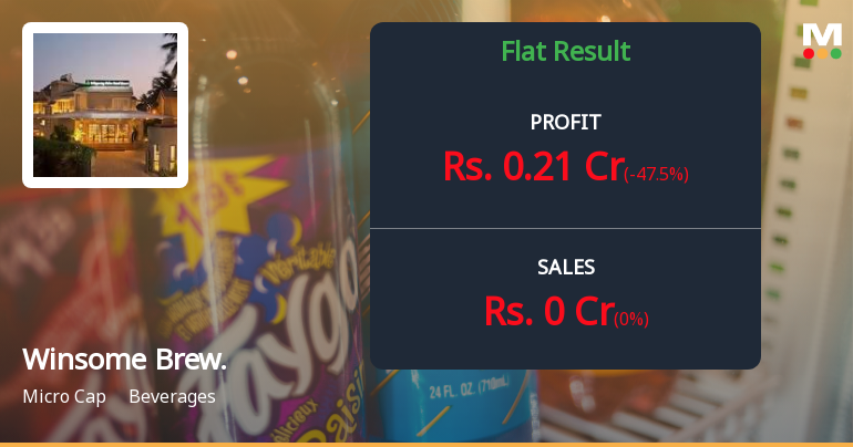 Winsome Breweries Q2 FY26: Zero Revenue, Survival on Other Income Raises Existential Questions