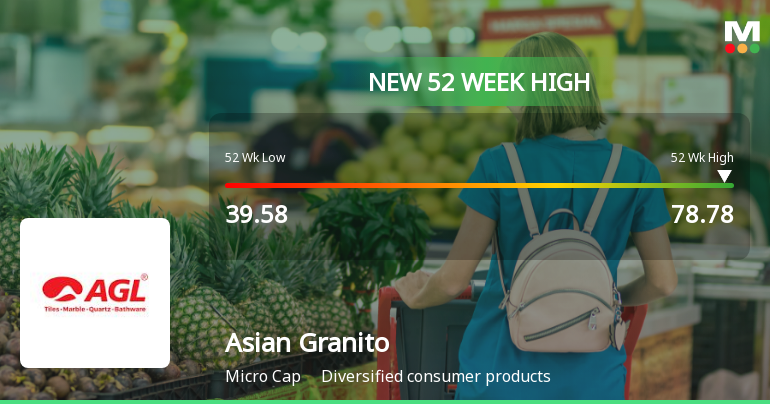 Asian Granito India Hits New 52-Week High at Rs.76.93