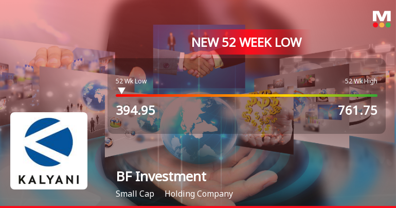 BF Investment Falls to 52-Week Low of Rs.394.95 Amid Prolonged Downtrend