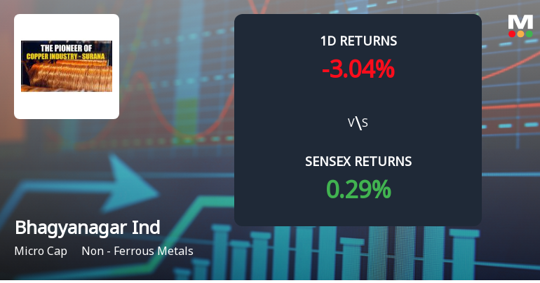 Bhagyanagar India Faces Intense Selling Pressure Amid Consecutive Losses