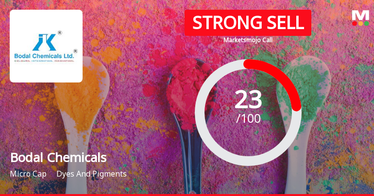 Bodal Chemicals Sees Revision in Market Evaluation Amidst Challenging Fundamentals