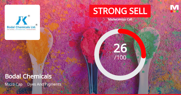 Bodal Chemicals Sees Revision in Market Evaluation Amidst Challenging Fundamentals